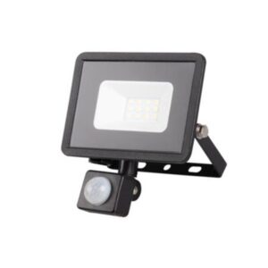 Proiettore Led 10W Luce Natura Con sensore Movimento 850 Lumen Nero